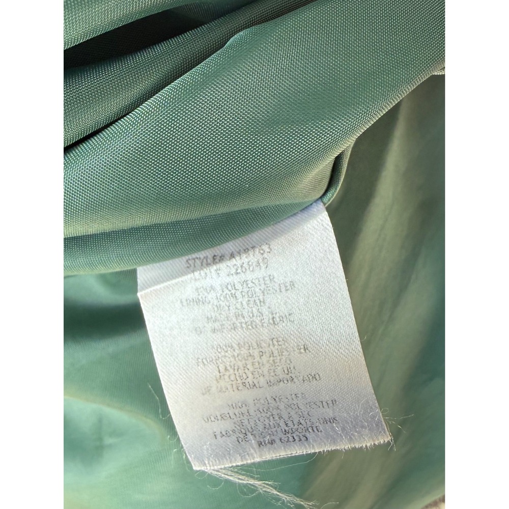 Betsy & Adam Emerald Green Satin High Low Formal Gown Prom Dress Pockets Size 4 - Picture 15 of 15